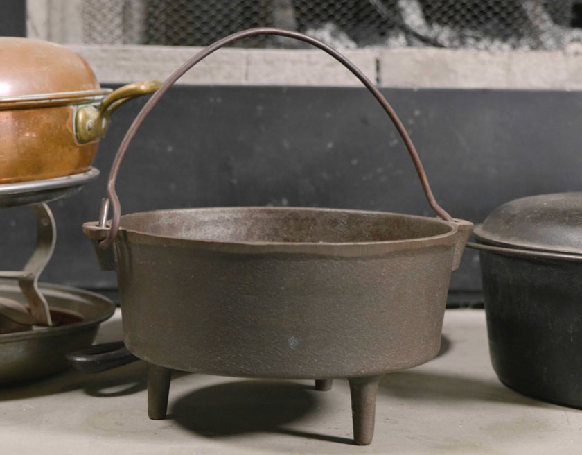 Cast iron pots and pans