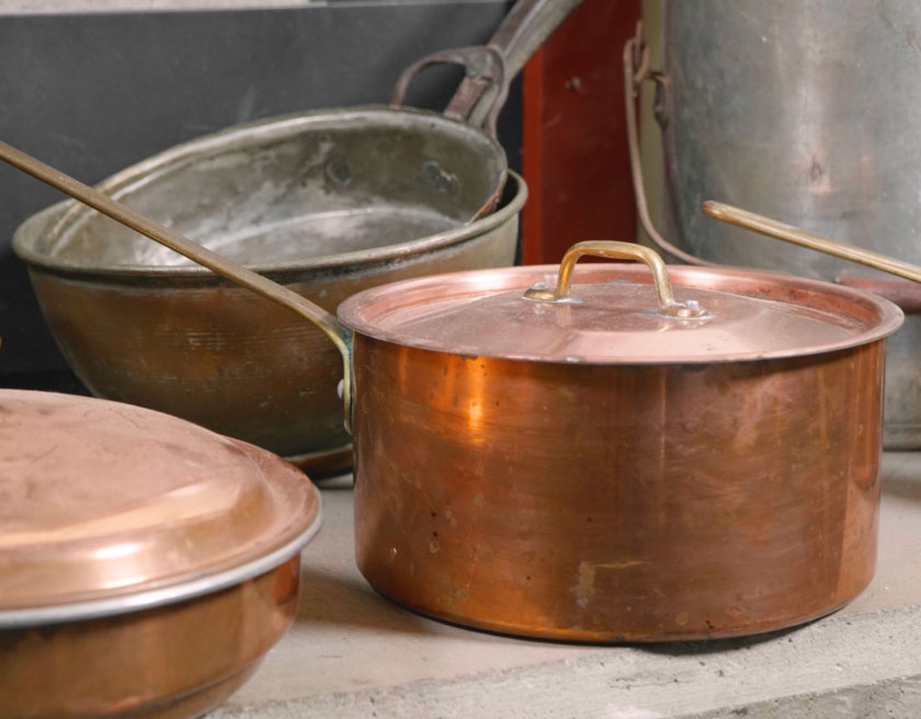 Copper pots and pans