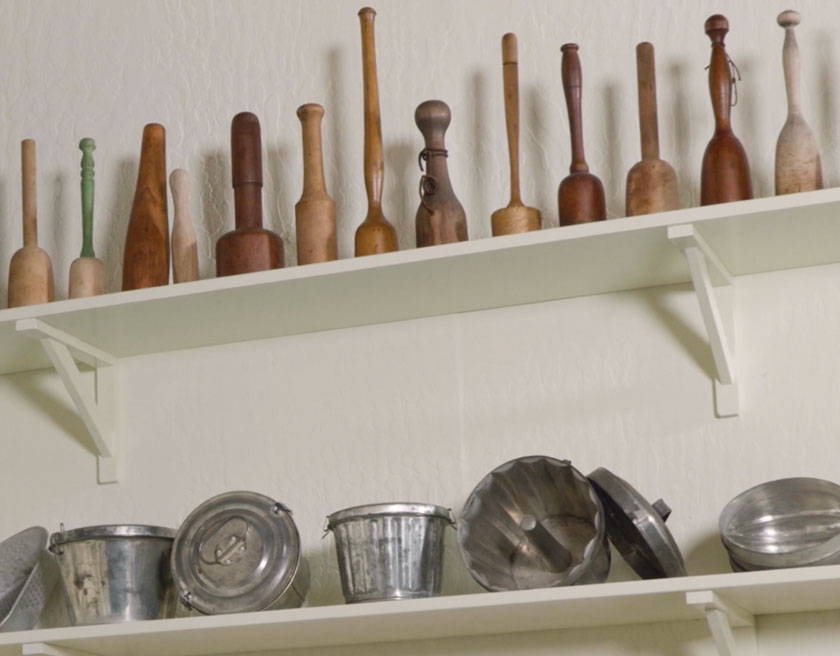 Moulds, more tins, and pestles